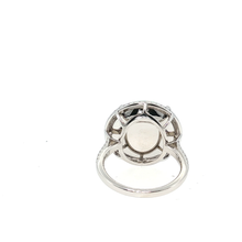 White Gold Opal Cocktail Ring in Silver