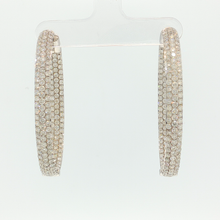 Diamond Encrusted White Gold Hoop Earrings