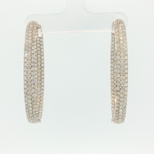 Diamond Encrusted White Gold Hoop Earrings