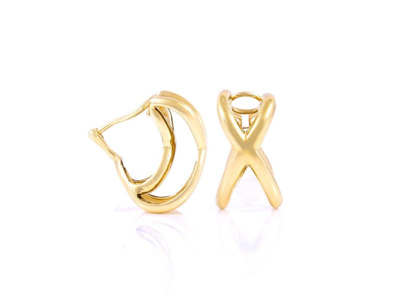 Vintage 1980s Tiffany & Co. Gold X Earrings