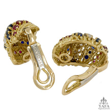 BULGARI Diamond, Sapphire, Ruby Earrings