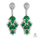 HARRY WINSTON Emerald Diamond Chandelier Earrings
