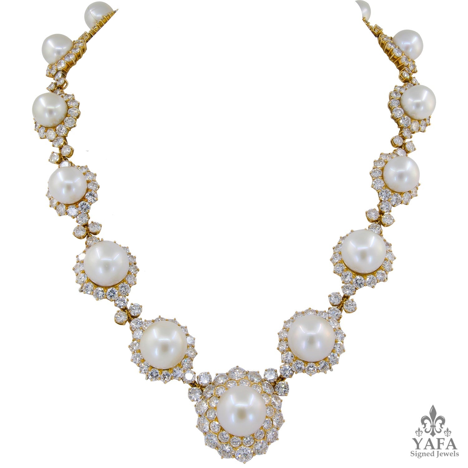 VAN CLEEF & ARPELS Diamond, Pearl Necklace