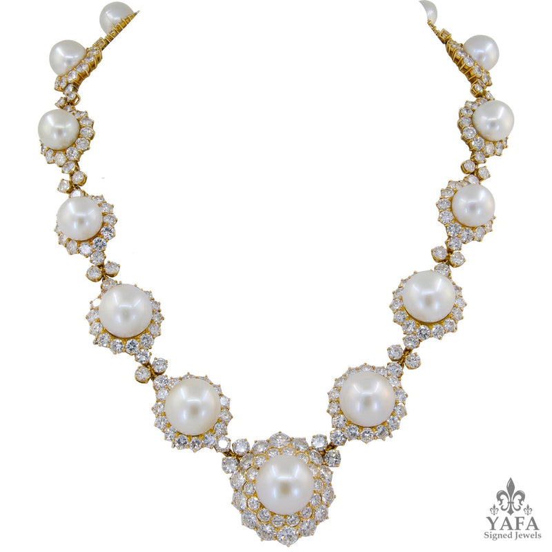 VAN CLEEF & ARPELS Diamond, Pearl Necklace