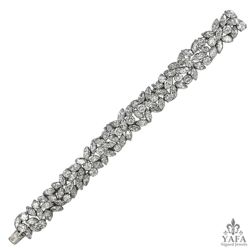 CARTIER Marquise, Round Diamond Bracelet - 50 cts. tw.