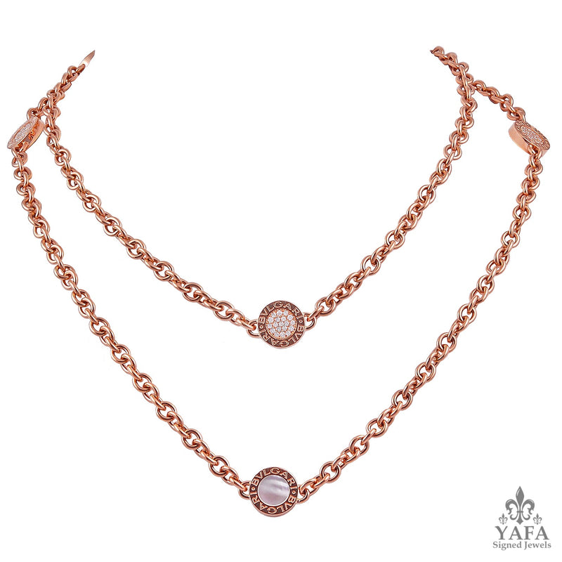 BULGARI Diamond, Mother of Pearl Long Necklace