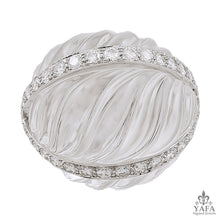 DAVID WEBB Platinum Diamond Crystal Dome Ring