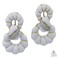 DAVID WEBB Diamond Hoop Earrings