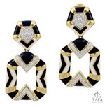 DAVID WEBB Diamond Chevron Earrings