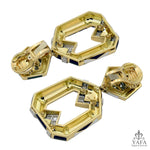 DAVID WEBB Diamond Chevron Earrings