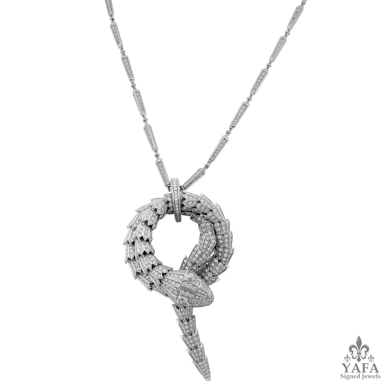 BULGARI Diamond Serpenti Pendant Necklace