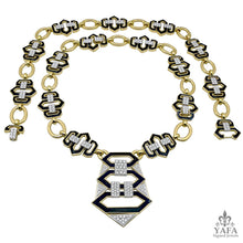 DAVID WEBB Triptych Link Diamond Lex Necklace