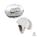 DAVID WEBB Carved Crystal, Diamond Earrings