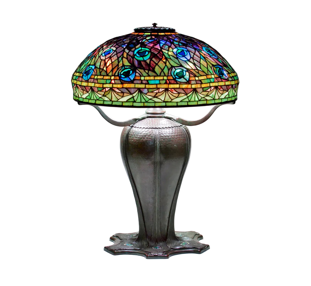 Rare Peacock Table Lamp