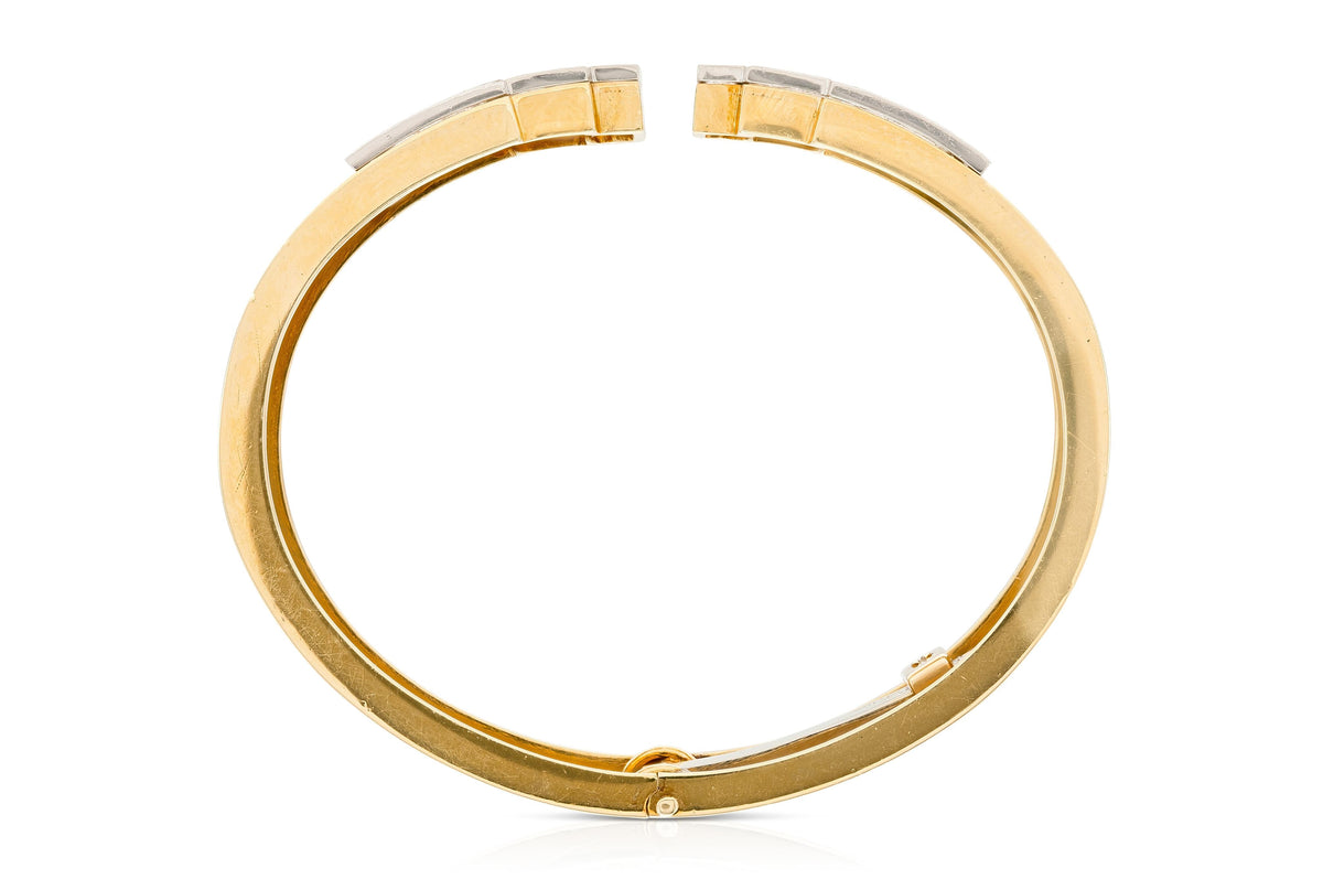 Vintage 1970s David Webb Gold and Diamond Cuff Bracelet