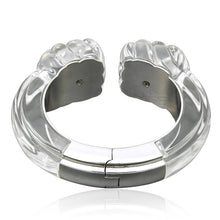 DAVID WEBB Fluted Rock Crystal and Diamond “Twilight” Cuff Bracelet