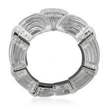 DAVID WEBB 18K & Platinum Carved Rock Crystal and Diamond “Twilight” Bracelet