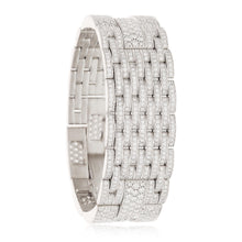 CARTIER 18K White Gold, Diamond 9 Row Panthère Bracelet