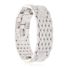 CARTIER 18K White Gold, Diamond 9 Row Panthère Bracelet