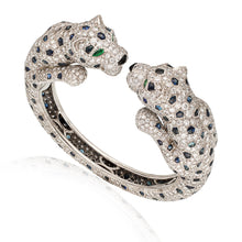 CARTIER Panthere Sapphire, Onyx, Emerald and Diamond Bangle