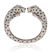 CARTIER Panthere Sapphire, Onyx, Emerald and Diamond Bangle