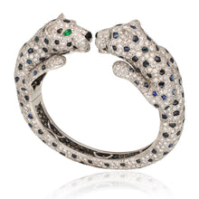 CARTIER Panthere Sapphire, Onyx, Emerald and Diamond Bangle
