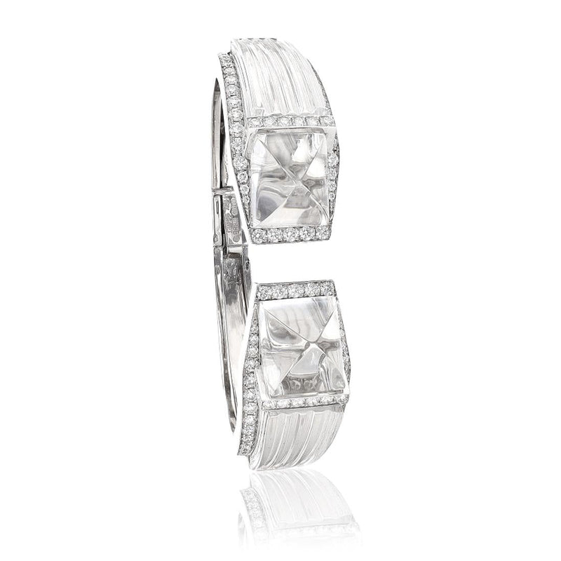 DAVID WEBB 'Bastille White Night' Cuff Bracelet