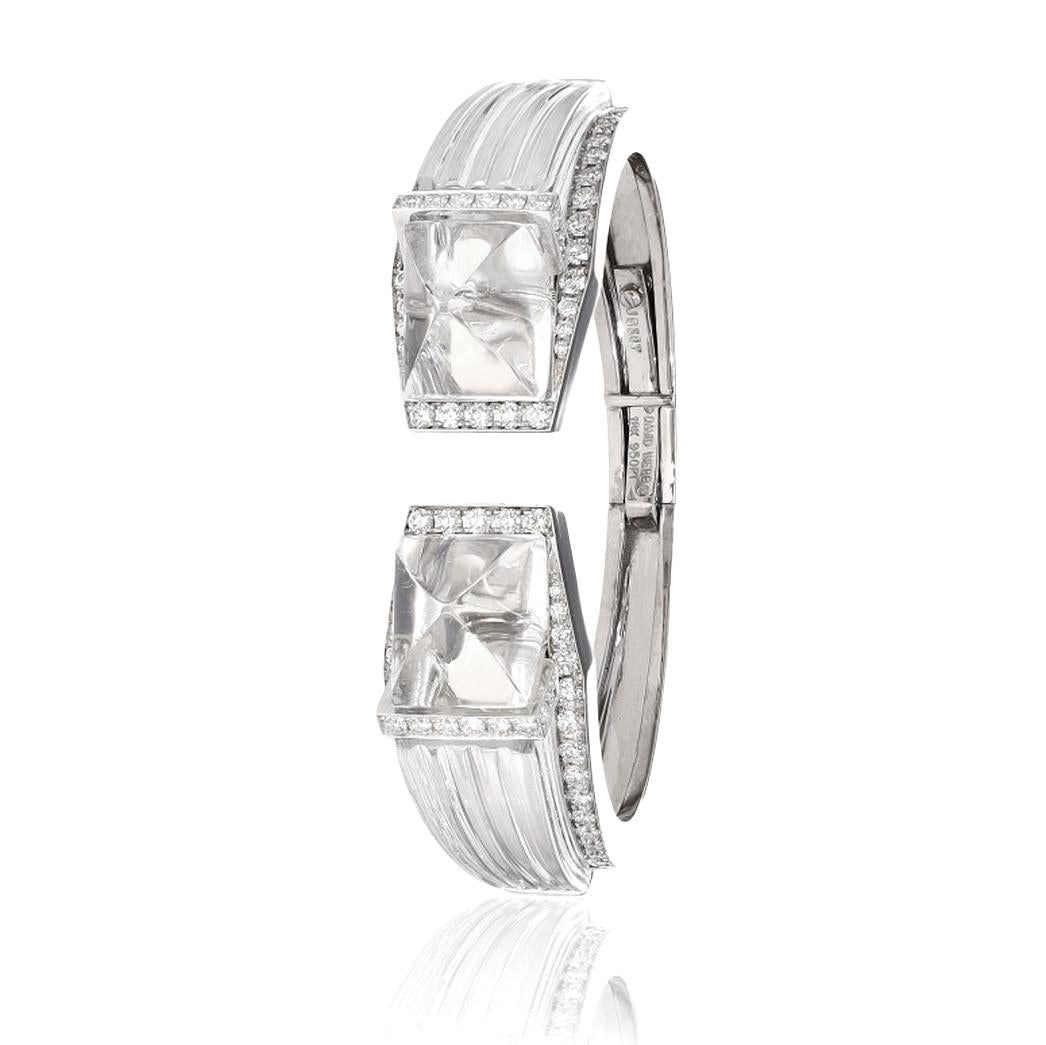 DAVID WEBB 'Bastille White Night' Cuff Bracelet