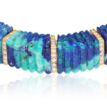 DAVID WEBB  Segmented Fluted Azurmalachite Caribbean Bracelet