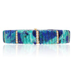 DAVID WEBB  Segmented Fluted Azurmalachite Caribbean Bracelet