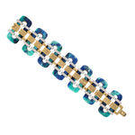 DAVID WEBB Tread Bracelet, Azurmalachite