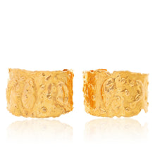 VAN CLEEF & ARPELS “Manchette” Pair Of 18K Yellow Gold Cuff Bangles