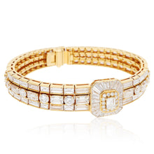 VAN CLEEF & ARPELS Emerald Cut, Baguette and Round Diamond Bracelet