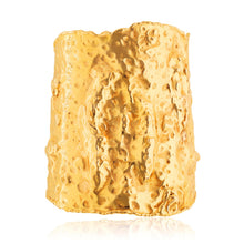 VAN CLEEF & ARPELS Pair of 18K Yellow Gold Hammered “Manchette” Cuff Bracelets