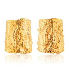 VAN CLEEF & ARPELS Pair of 18K Yellow Gold Hammered “Manchette” Cuff Bracelets