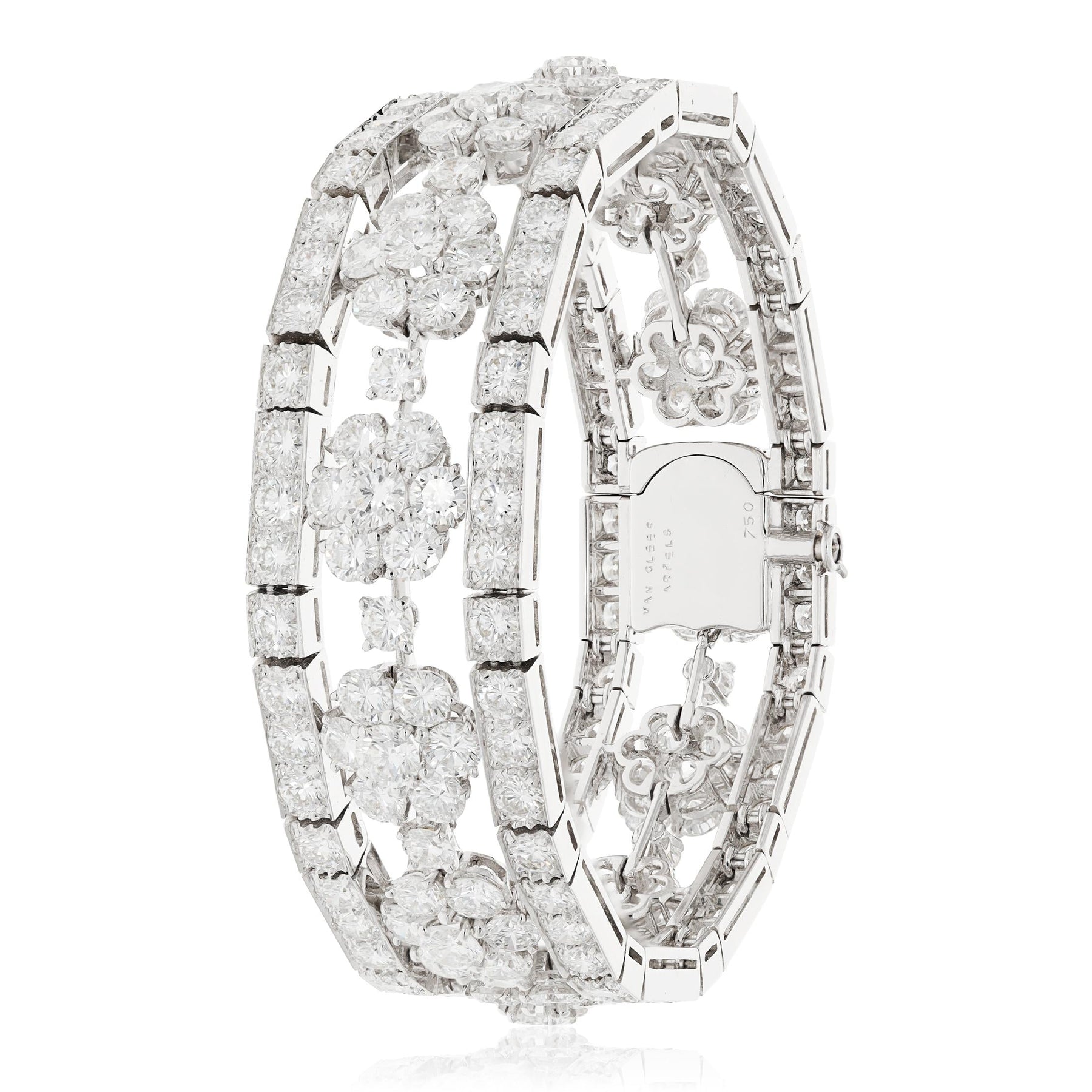 VAN CLEEF & ARPELS 18K White Gold and, Diamond Snowflake Bracelet