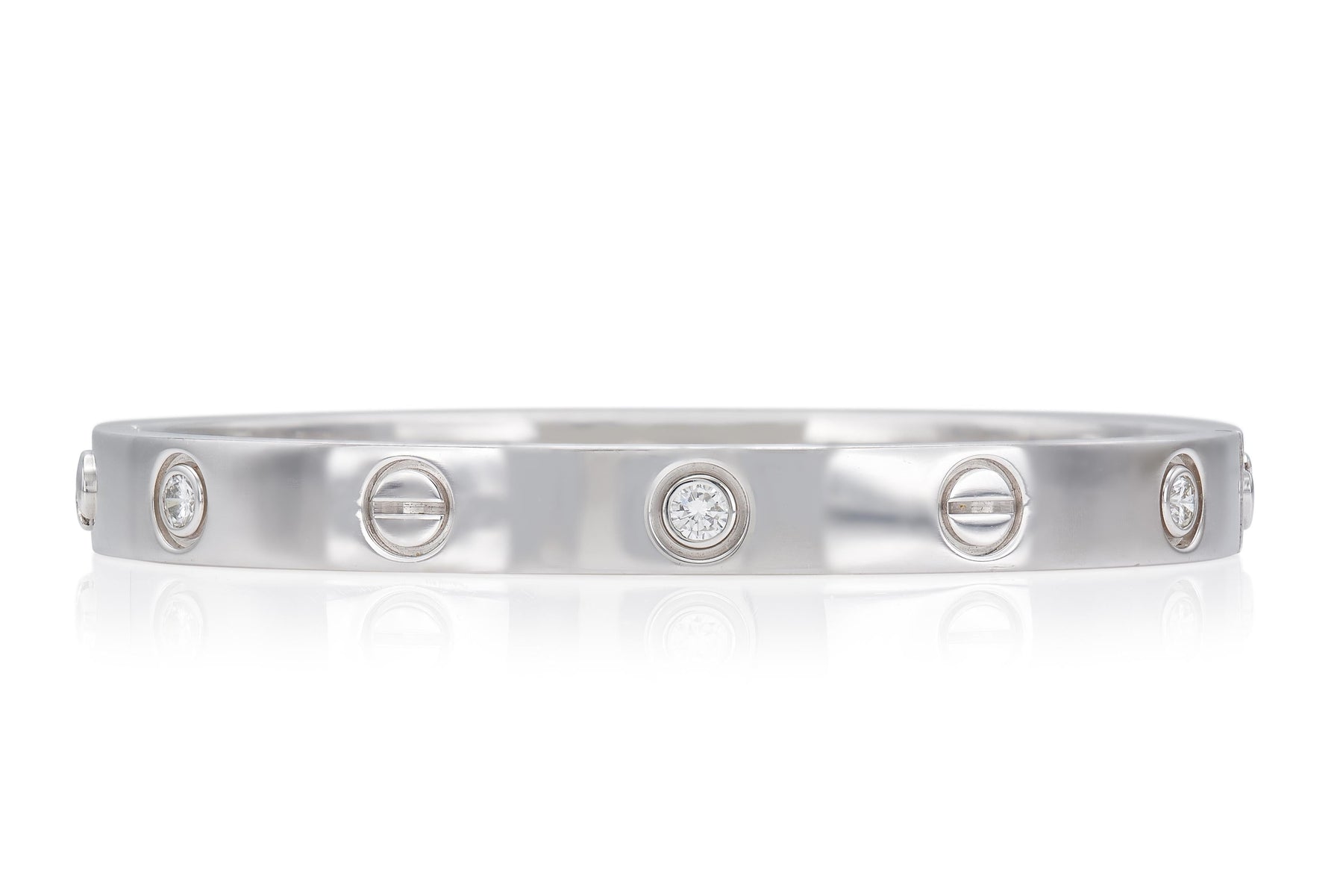 Vintage 1990s Cartier Love Bracelet with 6 Diamonds