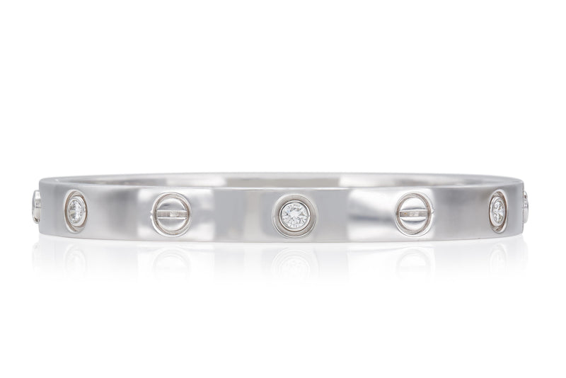 Vintage 1990s Cartier Love Bracelet with 6 Diamonds