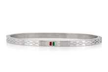 Gucci White Gold Bangle Bracelet