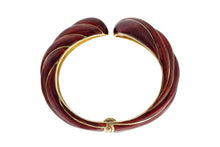 Vintage 1960s David Webb Red Enamel Cuff Bracelet