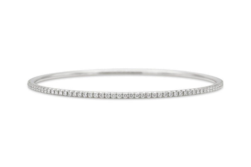 Tiffany & Co. "Metro" White Gold Bangle Bracelet