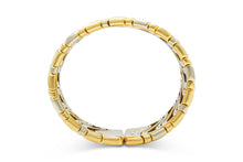 Vintage Marina B Two Toned Gold Wide Wave Cuff Bracelet