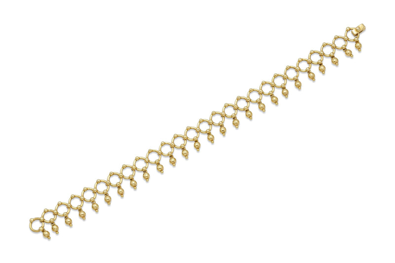 Vintage 1990s Tiffany & Co. Gold Circles and Beads Bracelet