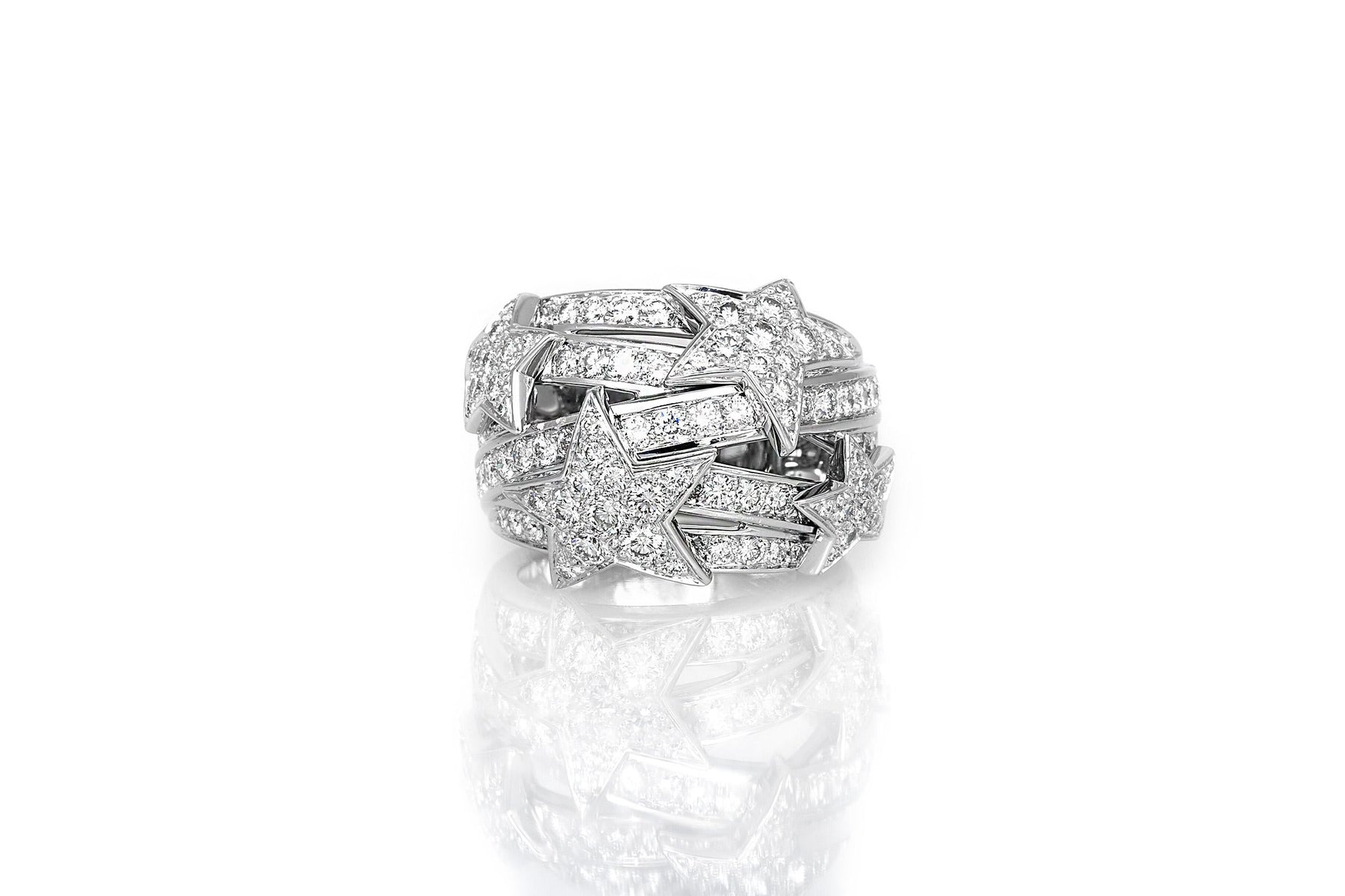 Chanel Comete Diamond Star Dome Ring