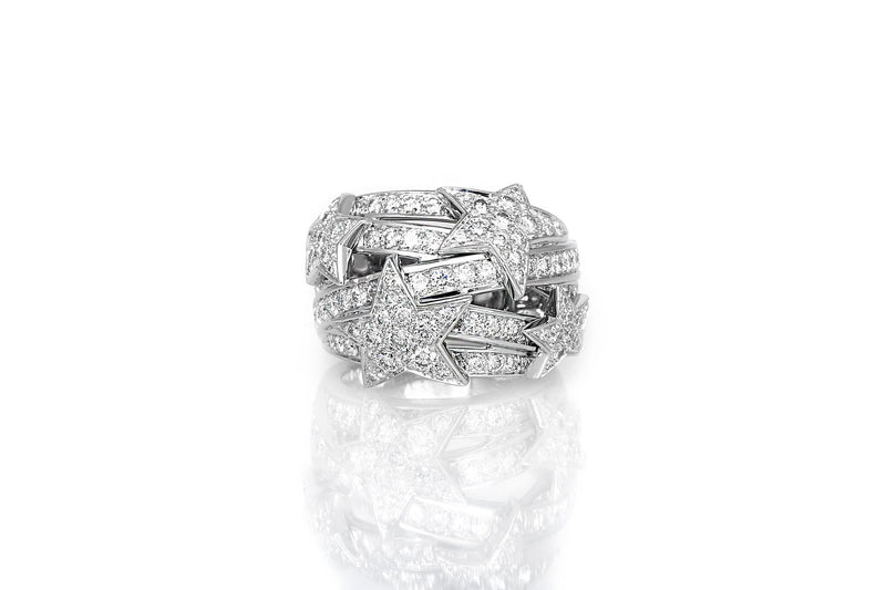 Chanel Comete Diamond Star Dome Ring