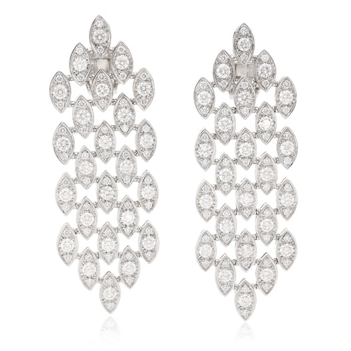 CARTIER 18K White Gold and Diamond Ear Clips