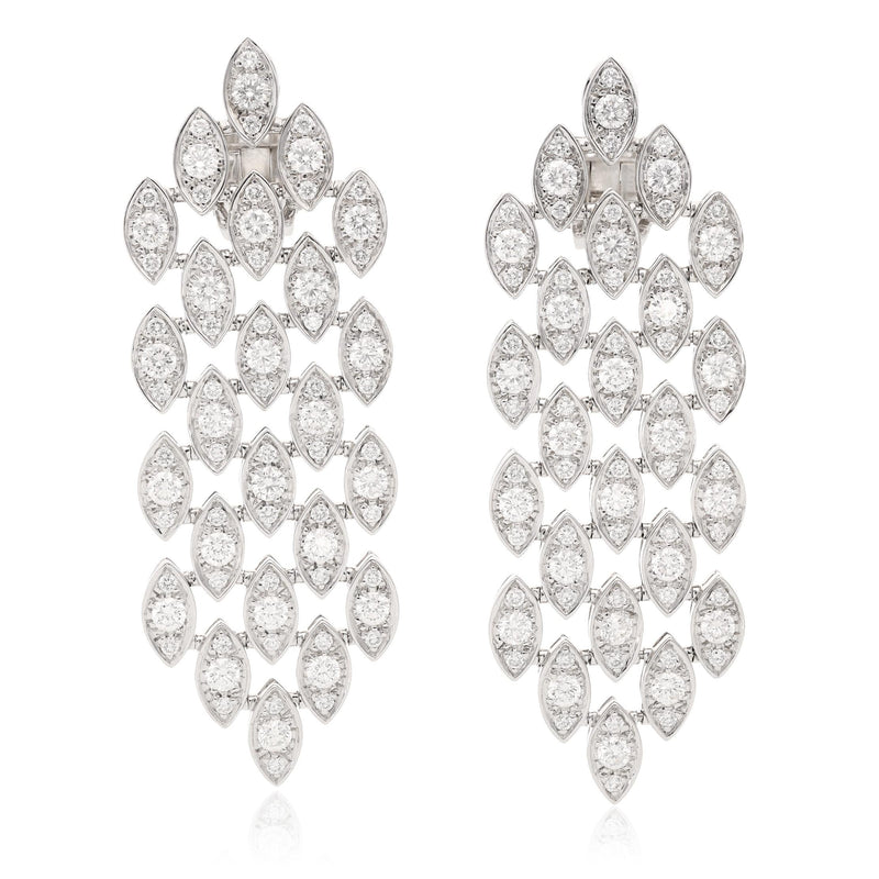 CARTIER 18K White Gold and Diamond Ear Clips