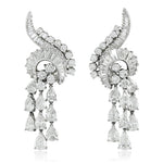HARRY WINSTON Platinum Pear, Baguette and Round Diamond Ear Clips