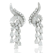HARRY WINSTON Platinum Pear, Baguette and Round Diamond Ear Clips