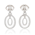 DAVID WEBB Rock Crystal and Diamond Earrings